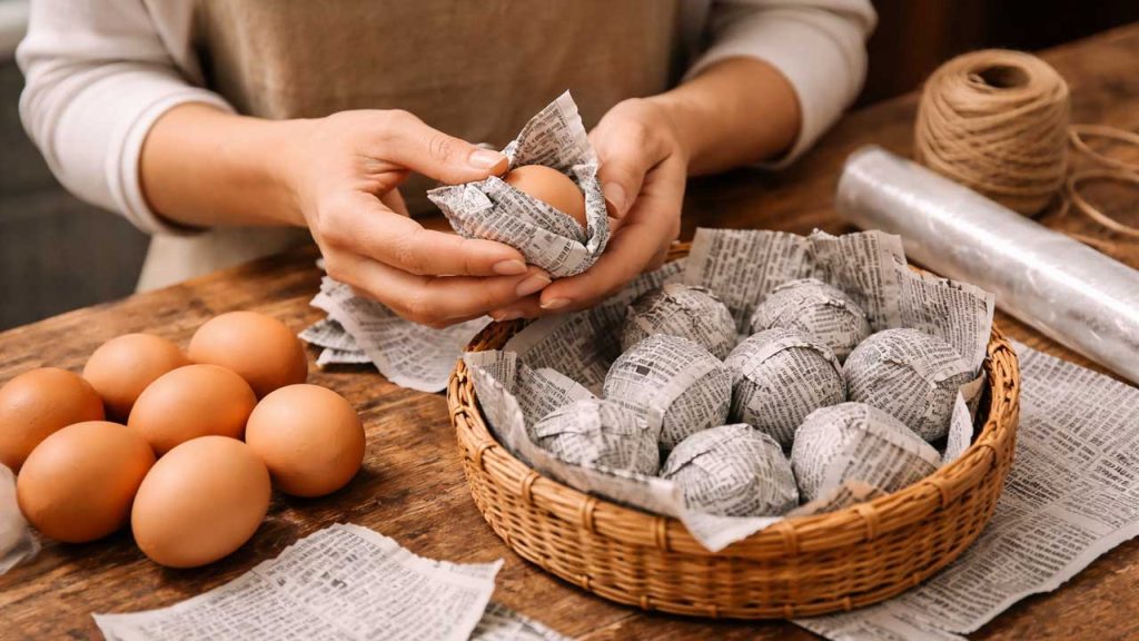 Bọc trứng bằng giấy