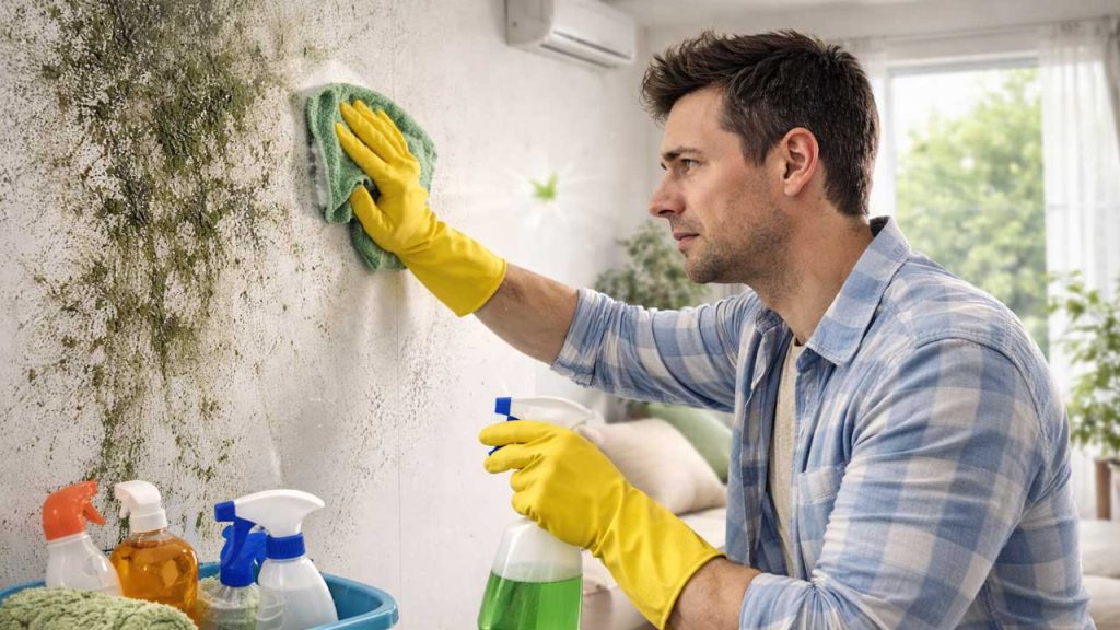 Cách loại bỏ mùi ẩm mốc trong phòng - Vệ sinh tường nhà ẩm mốc