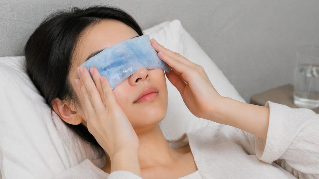 Chườm lạnh giúp giảm sưng mắt nhanh sau khi khóc
