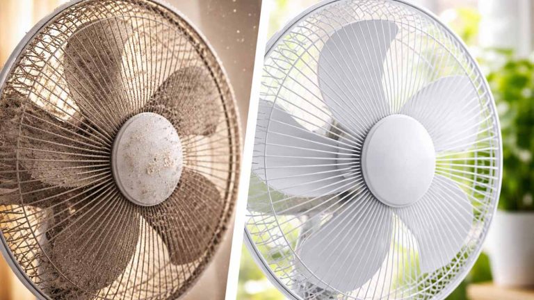 Mẹo làm sạch quạt điện nhanh như mới chỉ trong 5 phút với hình ảnh trước và sau khi vệ sinh