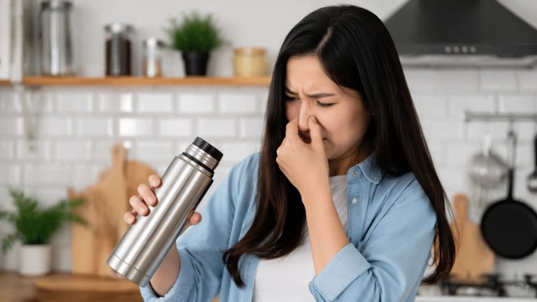 Người phát hiện mùi hôi khó chịu trong bình giữ nhiệt inox - Mẹo khử mùi hôi bình giữ nhiệt