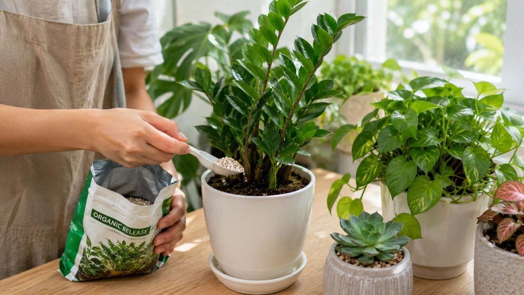 Bổ sung dinh dưỡng định kỳ giúp cây trong nhà luôn xanh tốt