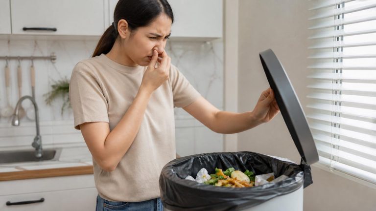 Cách khử mùi hôi thùng rác – người phát hiện mùi khó chịu khi mở thùng rác