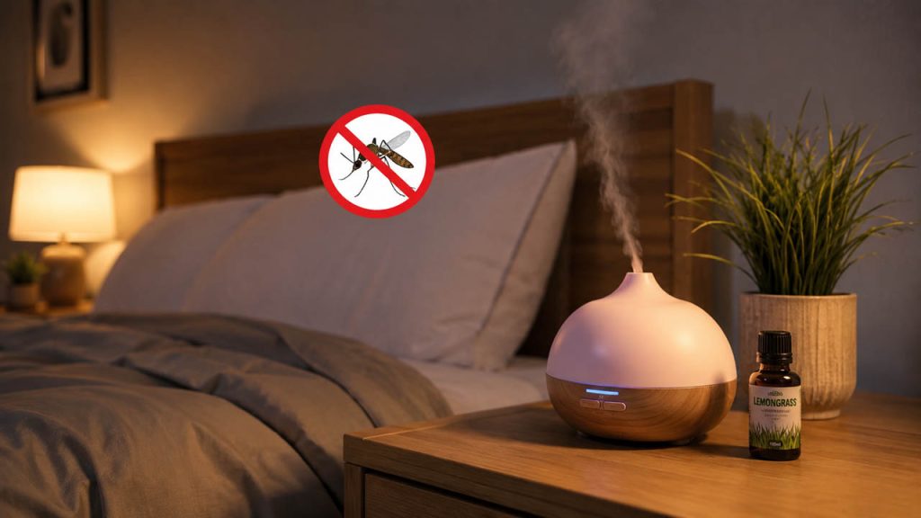 Đặt tinh dầu đuổi muỗi trong phòng ngủ giúp hạn chế muỗi