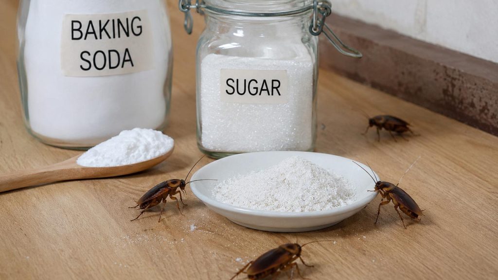 Cách diệt gián bằng baking soda và đường tại nhà