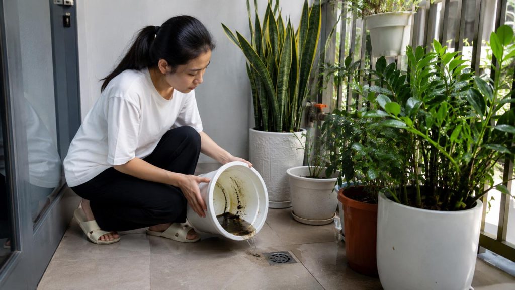 Không để nước đọng trong nhà để hạn chế muỗi sinh sản