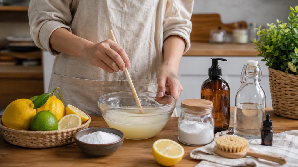 Mẹo làm nước rửa chén tự nhiên tại nhà bằng chanh và nguyên liệu thiên nhiên