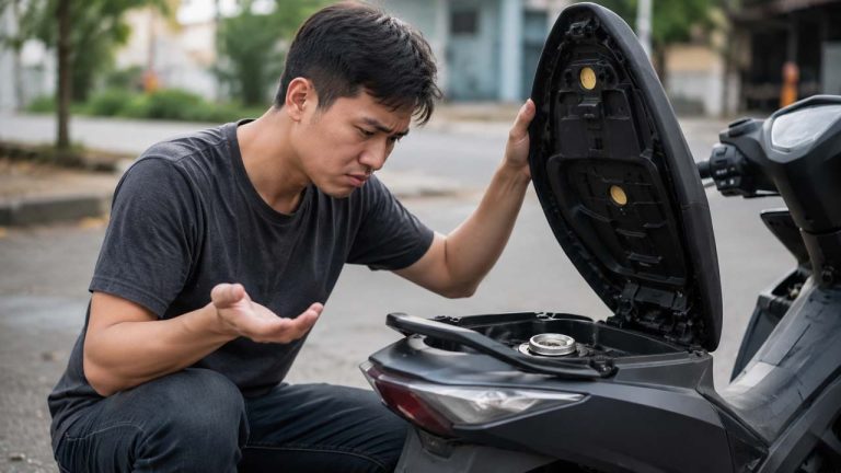 Mẹo tiết kiệm xăng khi đi xe máy bằng cách kiểm tra bình xăng thường xuyên