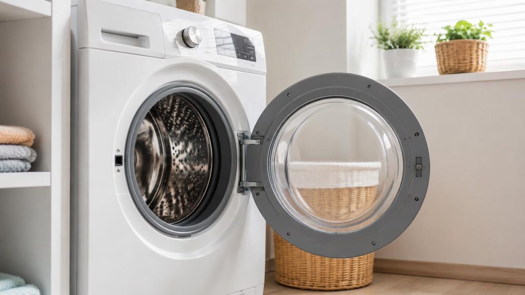 Mở cửa máy giặt sau mỗi lần sử dụng để hạn chế mùi hôi và nấm mốc