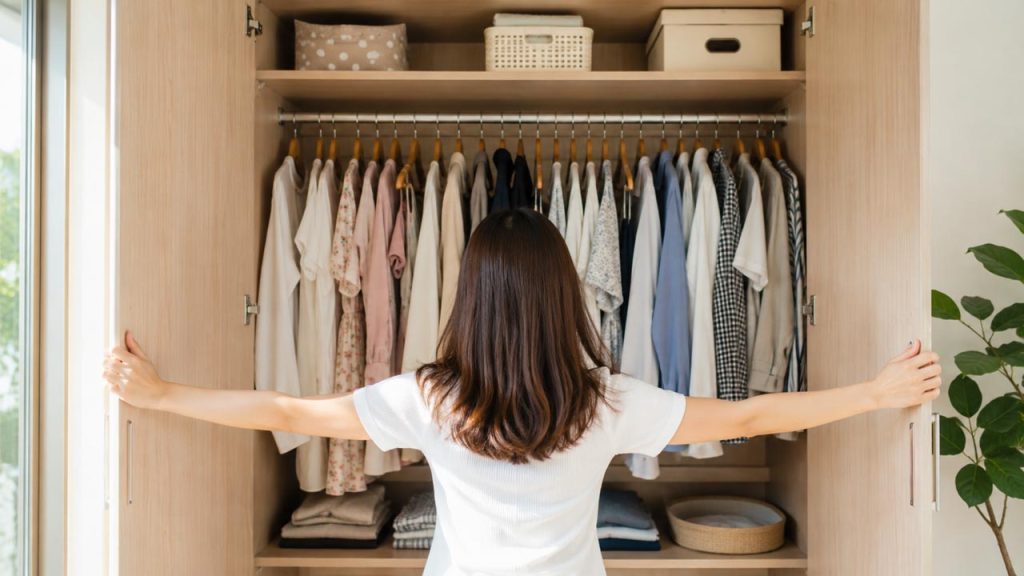 Mở tủ quần áo định kỳ giúp lưu thông không khí tự nhiên