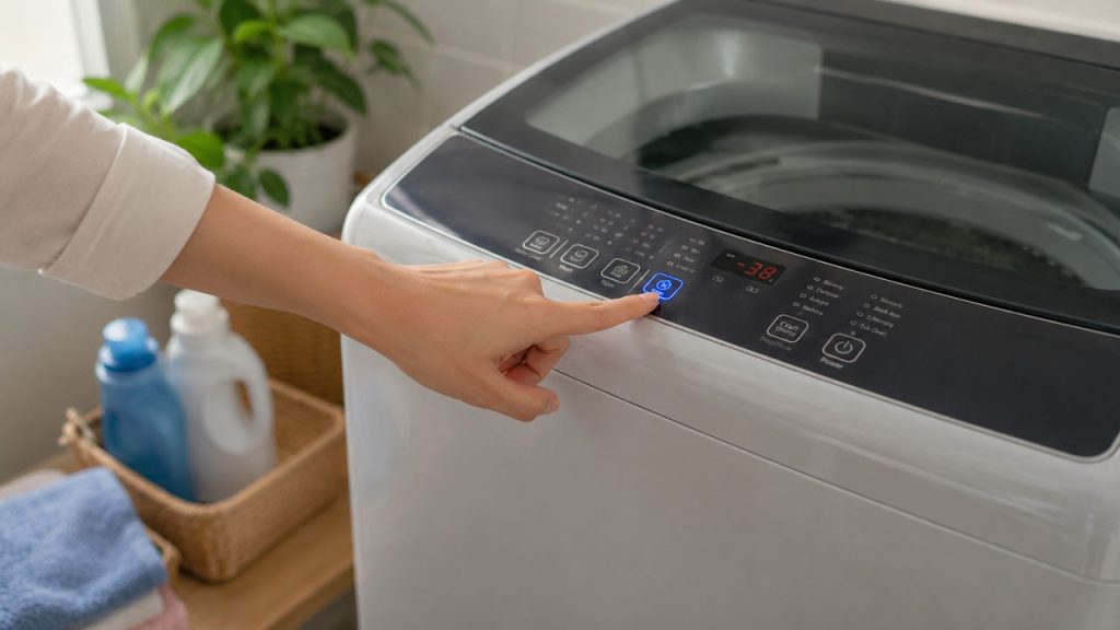 Bật chế độ vắt thêm của máy giặt
