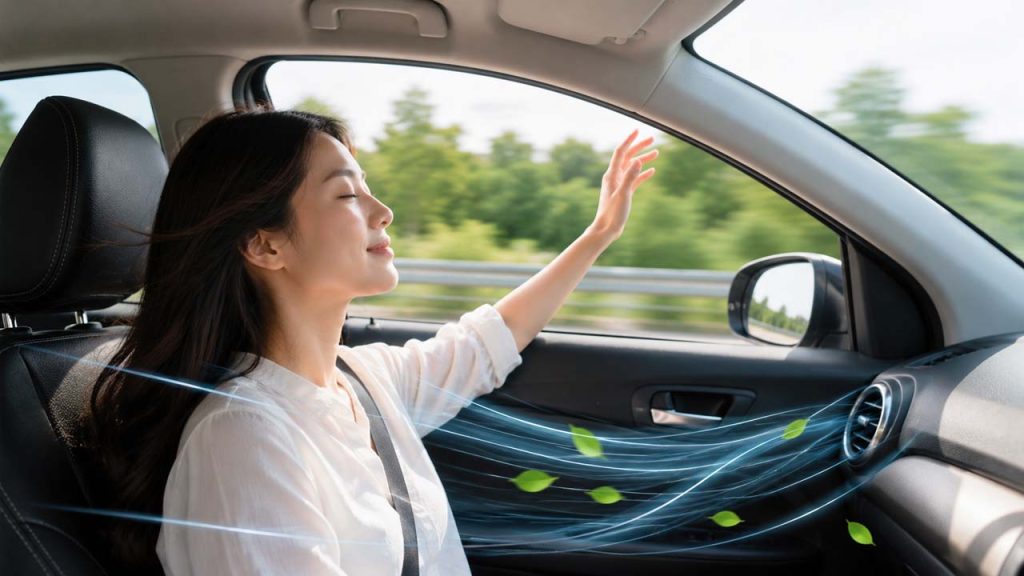 Giữ không khí trong xe thoáng mát để tránh say xe