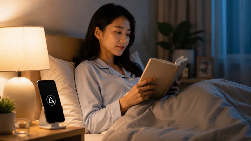 Hạn chế sử dụng điện thoại trước khi ngủ