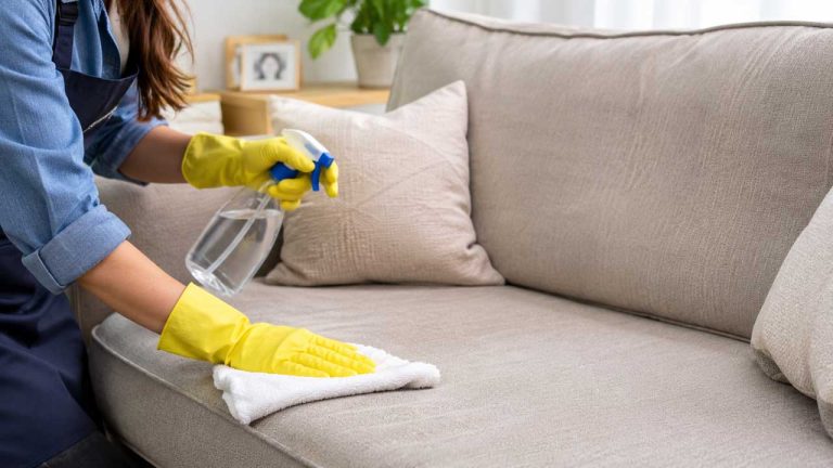 Mẹo làm sạch ghế sofa vải tại nhà đơn giản giúp ghế sạch đẹp như mới