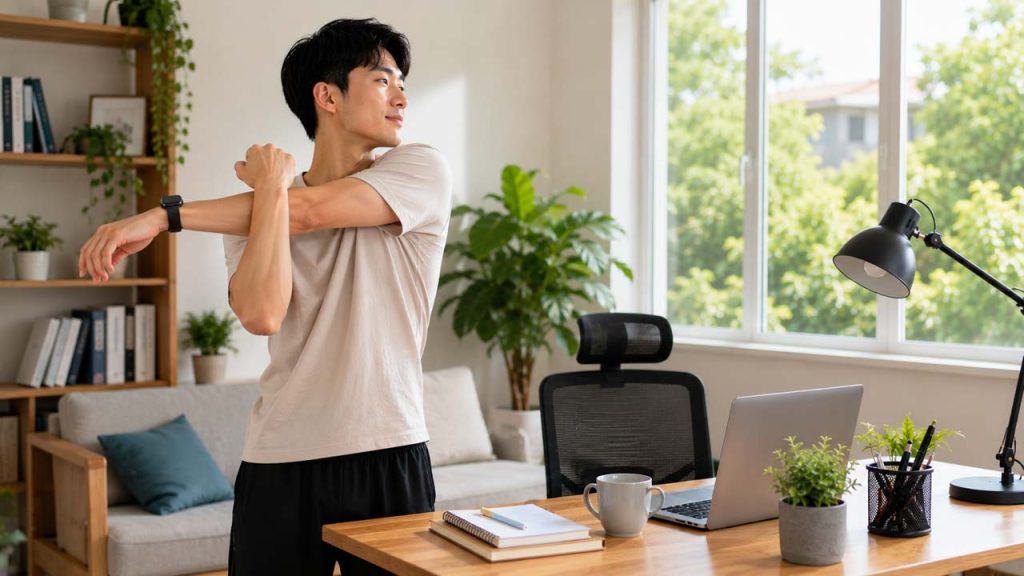 Nghỉ giải lao và vận động nhẹ khi làm việc