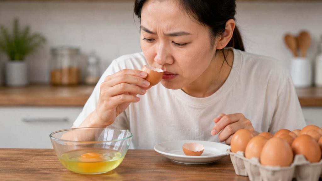 Ngửi mùi trứng để phát hiện trứng gà bị hỏng