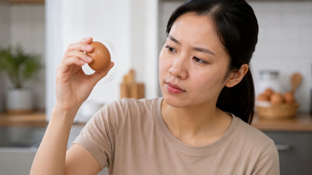 Quan sát vỏ trứng gà để nhận biết trứng mới hay trứng đã cũ