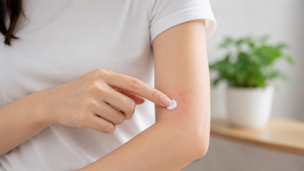 Sử dụng kem chống ngứa giúp giảm khó chịu do muỗi đốt