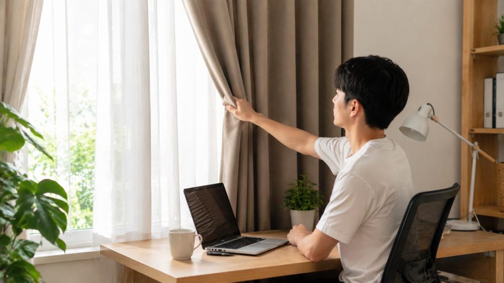 Sử dụng rèm cửa chống nắng cho phòng làm việc