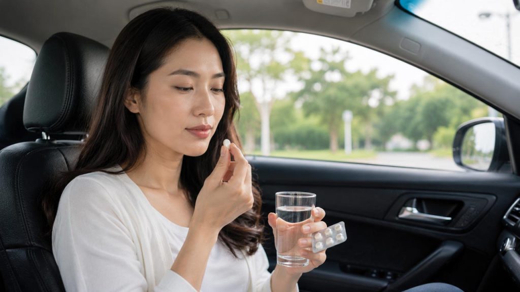 Sử dụng thuốc chống say xe trước khi đi xa