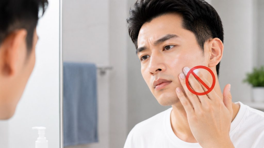 Tránh chạm tay vào vùng da mới cạo để giảm kích ứng
