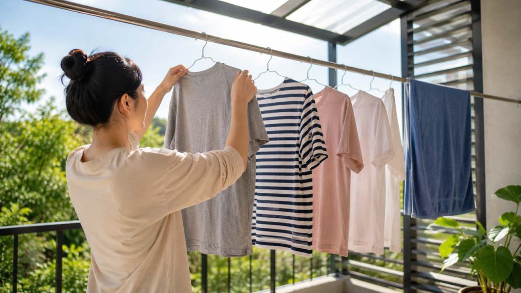 Treo quần áo ở nơi thông thoáng
