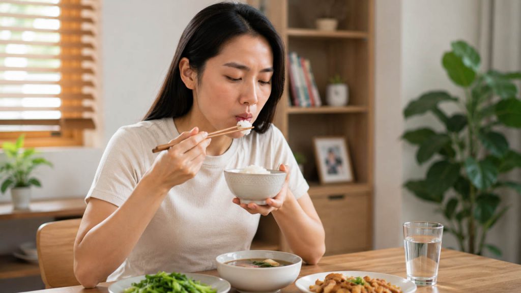 Ăn chậm nhai kỹ giúp phòng ngừa nấc cụt