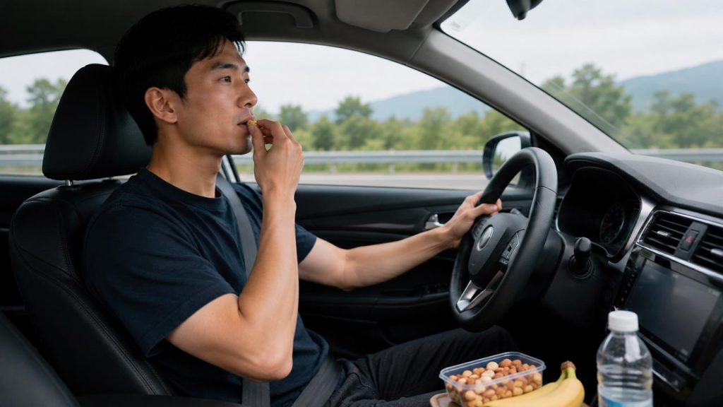 Ăn nhẹ thay vì ăn quá no trước khi lái xe