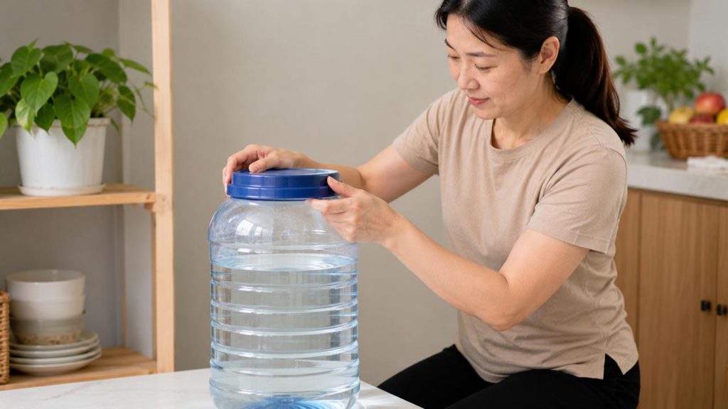 Bảo quản nước trong bình sạch sau khi khử mùi clo