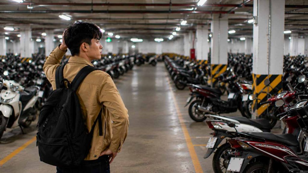 Bình tĩnh khi không tìm thấy xe ngay