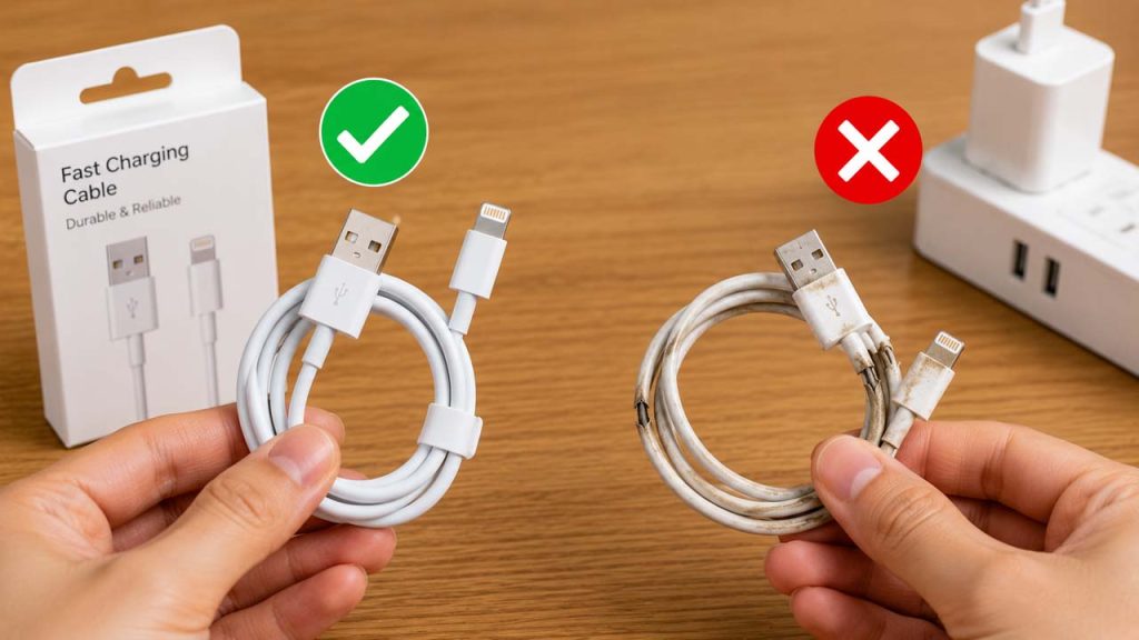 Chọn dây sạc chất lượng tốt để tăng độ bền