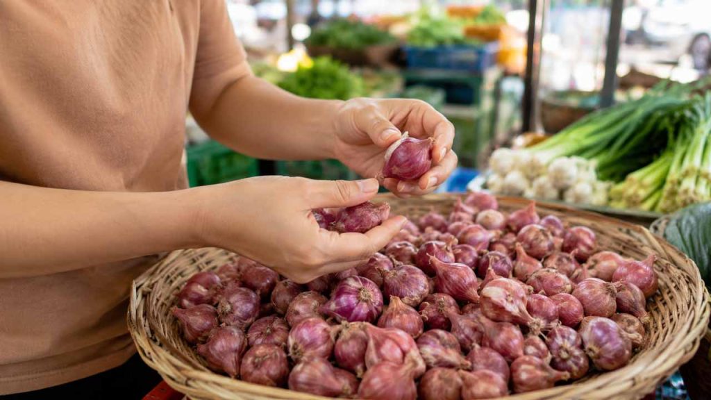 Chọn hành tím chất lượng ngay từ khi mua giúp bảo quản được lâu hơn