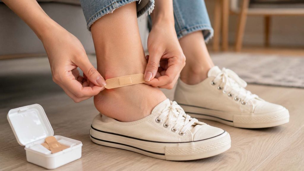 Dán băng cá nhân vào vị trí dễ bị cọ xát