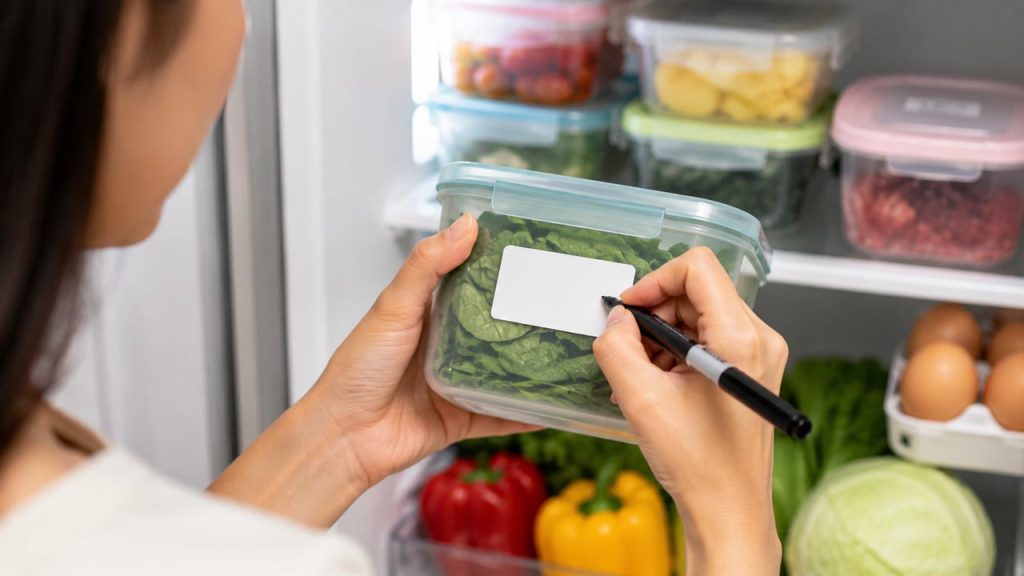 Dán nhãn ghi ngày hết hạn thực phẩm