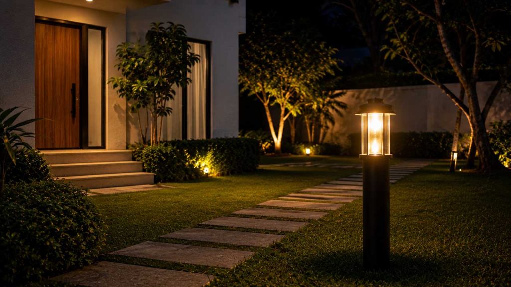Đặt đèn cách xa cửa ra vào để hạn chế côn trùng bay vào nhà