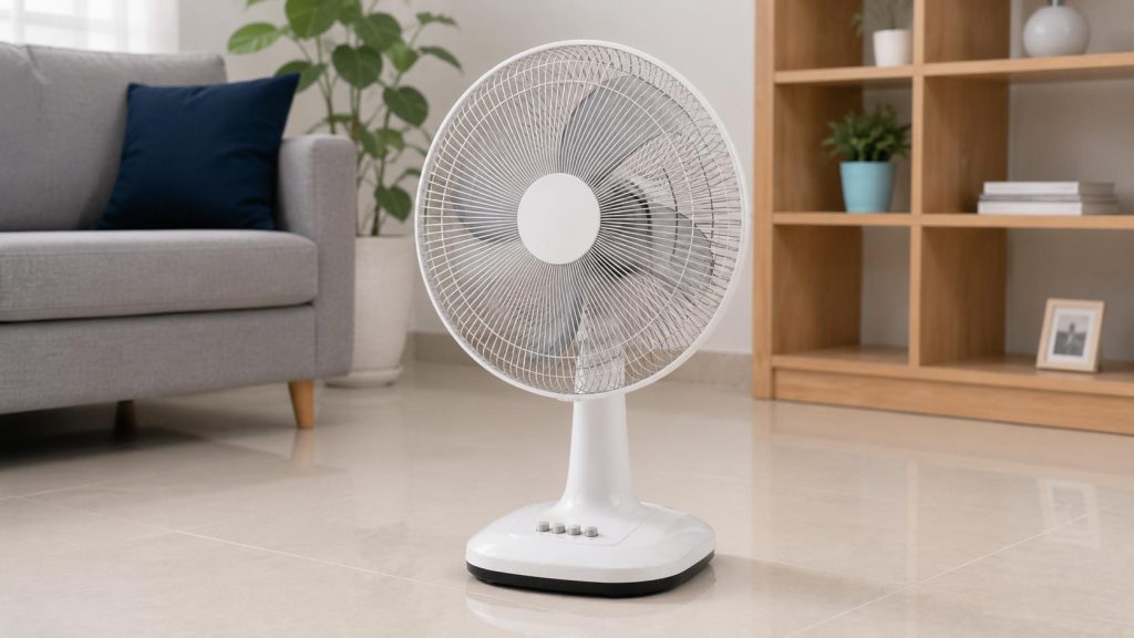Đặt quạt trên mặt phẳng chắc chắn