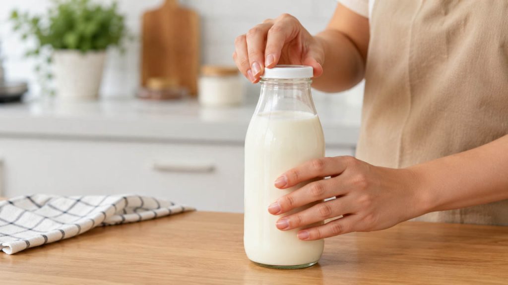 Đậy kín nắp sữa sau mỗi lần sử dụng