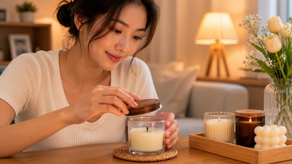 Đậy nắp ngay sau khi nến nguội