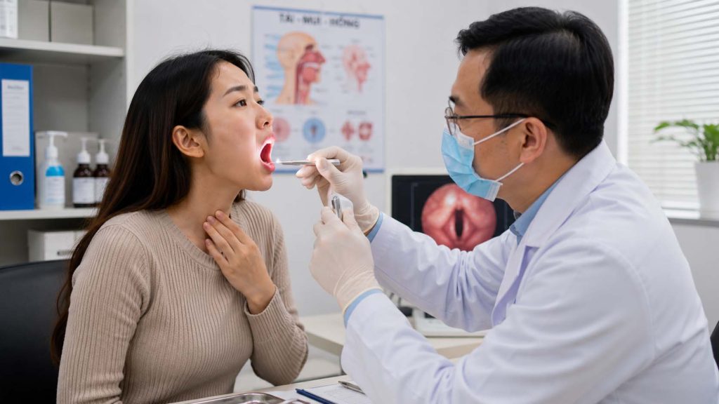 Đi khám nếu bị mắc xương cá kéo dài