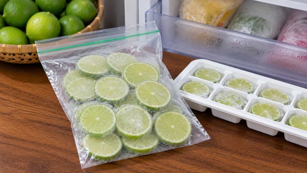 Đông lạnh cả lát chanh để bảo quản