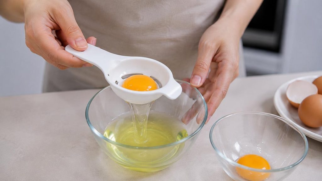 Dụng cụ chuyên dụng giúp tách lòng trắng trứng nhanh và sạch