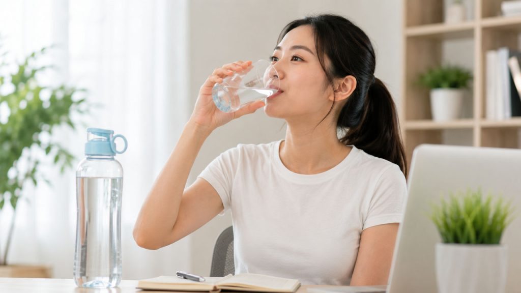 Duy trì uống đủ nước trong ngày giúp giảm hôi miệng