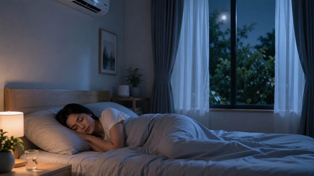 Giữ phòng ngủ mát mẻ và yên tĩnh giúp ngủ ngon hơn