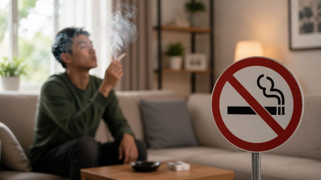 Không hút thuốc trong phòng kín để tránh ám mùi thuốc lá