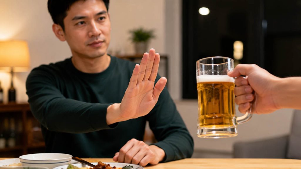 Hạn chế uống rượu bia giúp giảm nguy cơ tụt huyết áp tư thế