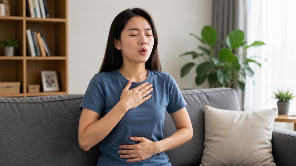 Hít thở chậm và sâu giúp giảm nấc cụt