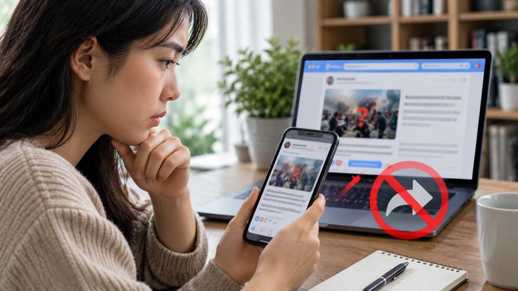 Không chia sẻ thông tin khi chưa xác minh