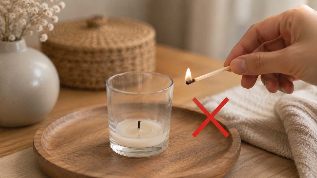 Không đốt nến khi sáp còn quá ít