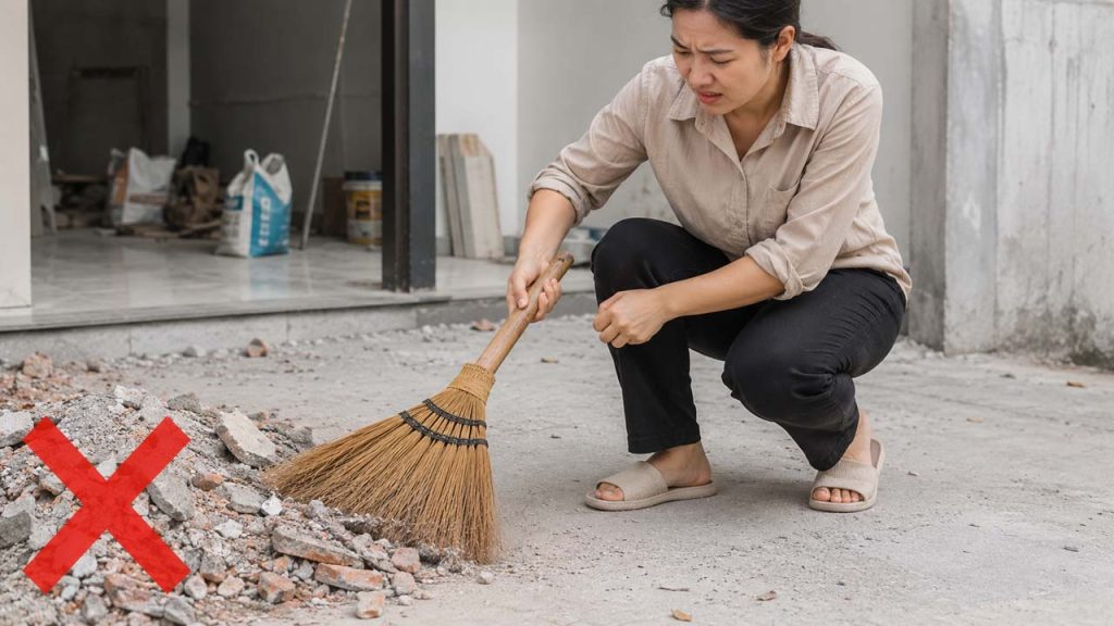 Không dùng chổi cho những công việc quá nặng