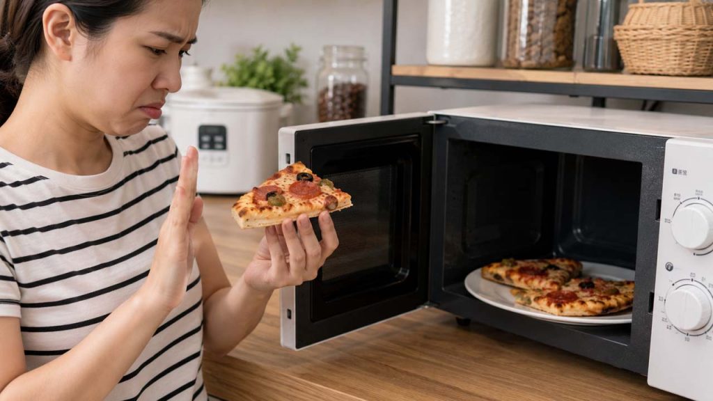 Người dùng chỉ lấy lượng pizza vừa đủ thay vì hâm nóng toàn bộ nhiều lần.